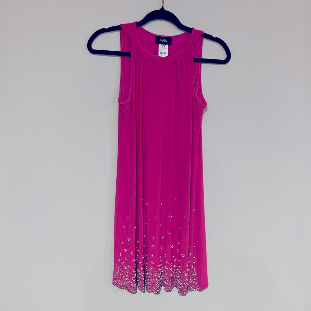 MSK mid-length dress with beading. Size S